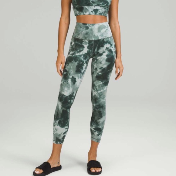 Lululemon Align High Rise Pant 25 Diamond Dye Green Starlight Spruce Size 4 - Picture 1 of 8